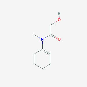 molecular formula C9H15NO2 B8650922 N-(Cyclohex-1-en-1-yl)-2-hydroxy-N-methylacetamide CAS No. 89781-34-0