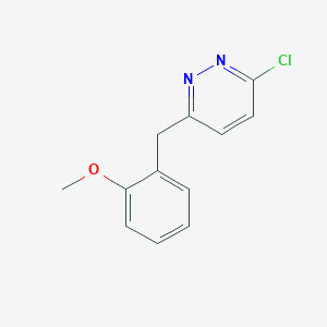 molecular formula C12H11ClN2O B8650965 3-Chloro-6-(2-methoxybenzyl)-pyridazine 