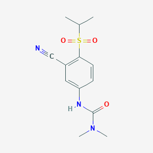 molecular formula C13H17N3O3S B8650999 3-(3-Cyano-4-(isopropylsulfonyl)phenyl)-1,1-dimethylurea CAS No. 918813-19-1