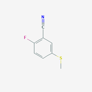 molecular formula C8H6FNS B8651001 2-Fluoro-5-(methylthio)benzonitrile 