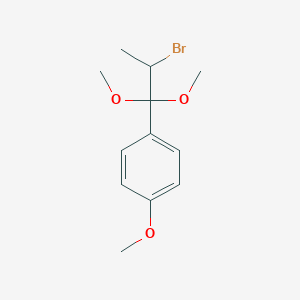 molecular formula C12H17BrO3 B8651015 1-(2-Bromo-1,1-dimethoxypropyl)-4-methoxybenzene CAS No. 84508-65-6