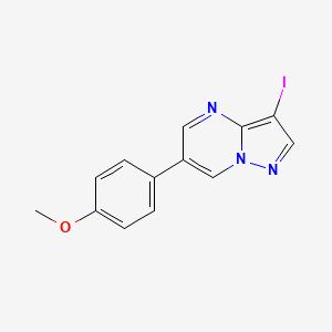 molecular formula C13H10IN3O B8651040 3-Iodo-6-(4-methoxyphenyl)pyrazolo[1,5-a]pyrimidine 