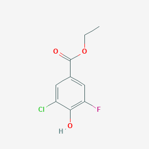 molecular formula C9H8ClFO3 B8651059 Ethyl 3-chloro-5-fluoro-4-hydroxybenzoate CAS No. 832087-79-3