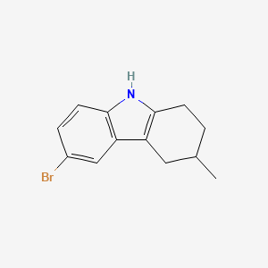 molecular formula C13H14BrN B8651064 6-Bromo-3-methyl-2,3,4,9-tetrahydro-1H-carbazole 