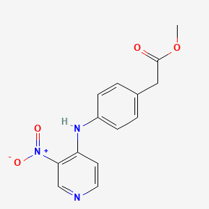 molecular formula C14H13N3O4 B8651116 [4-(3-Nitro-pyridin-4-ylamino)-phenyl]-acetic acid methyl ester 