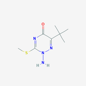 molecular formula C8H14N4OS B8651121 2-Amino-3-methylthio-6-t-butyl-5-oxo-2,5-dihydro-1,2,4-triazine CAS No. 81941-69-7