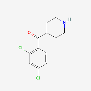 molecular formula C12H13Cl2NO B8651132 4-(2,4-Dichlorobenzoyl)piperidine 