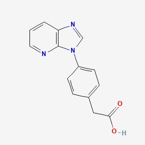 molecular formula C14H11N3O2 B8651177 (4-Imidazo[4,5-b]pyridin-3-yl-phenyl)-acetic acid 