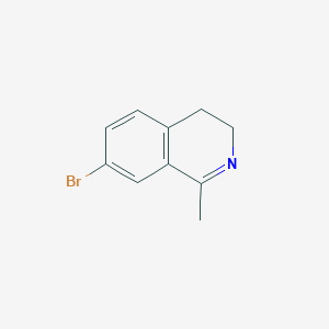 molecular formula C10H10BrN B8651184 7-Bromo-1-methyl-3,4-dihydroisoquinoline 