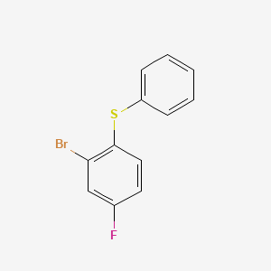 molecular formula C12H8BrFS B8651192 1-Bromo-5-fluoro-2-(phenylsulfanyl)-benzene 