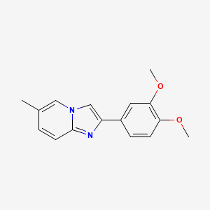 molecular formula C16H16N2O2 B8651201 2-(3,4-Dimethoxyphenyl)-6-methylimidazo[1,2-a]pyridine 