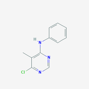 molecular formula C11H10ClN3 B8651209 6-chloro-5-methyl-N-phenylpyrimidin-4-amine 