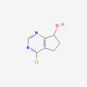 molecular formula C7H7ClN2O B8651210 4-chloro-6,7-dihydro-5H-cyclopenta[d]pyrimidin-7-ol 
