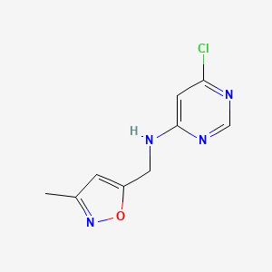 molecular formula C9H9ClN4O B8651289 (6-Chloro-pyrimidin-4-yl)-(3-methyl-isoxazol-5-ylmethyl)-amine 