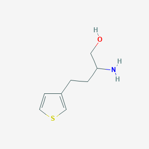 molecular formula C8H13NOS B8651317 2-Amino-4-(thiophen-3-yl)butan-1-ol 