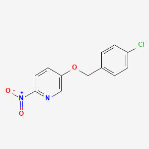 molecular formula C12H9ClN2O3 B8651341 5-[(4-Chlorophenyl)methoxy]-2-nitropyridine CAS No. 88166-60-3