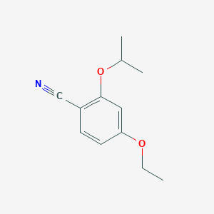 molecular formula C12H15NO2 B8651350 4-Ethoxy-2-isopropoxybenzonitrile 
