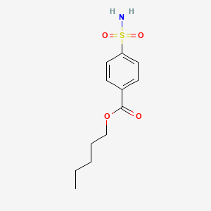 molecular formula C12H17NO4S B8651365 Pentyl 4-sulfamoylbenzoate CAS No. 59777-60-5