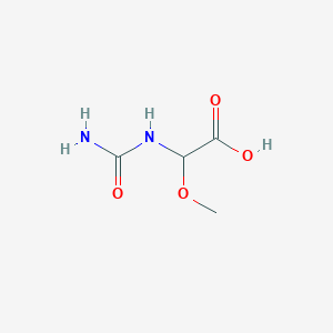 molecular formula C4H8N2O4 B8651370 ((Aminocarbonyl)amino)(methoxy)acetic acid CAS No. 64732-17-8