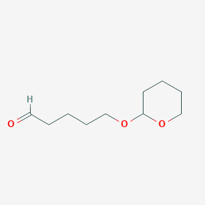 molecular formula C10H18O3 B8651402 5-(Tetrahydro-2H-pyran-2-yloxy)pentanal CAS No. 14194-86-6