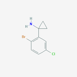 molecular formula C9H9BrClN B8651409 1-(2-Bromo-5-chlorophenyl)cyclopropanamine 