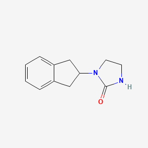 molecular formula C12H14N2O B8651411 1-(2,3-dihydro-1H-inden-2-yl)imidazolidin-2-one 