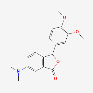 B8651427 3-(3,4-Dimethoxyphenyl)-6-(dimethylamino)-2-benzofuran-1(3H)-one CAS No. 62633-14-1