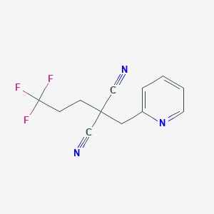 molecular formula C12H10F3N3 B8651430 [(Pyridin-2-yl)methyl](3,3,3-trifluoropropyl)propanedinitrile CAS No. 647839-40-5