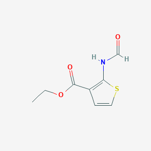 molecular formula C8H9NO3S B8651504 2-Formylaminothiophene-3-carboxylic acid ethyl ester 