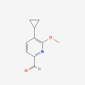 molecular formula C10H11NO2 B8651520 5-Cyclopropyl-6-methoxypyridine-2-carbaldehyde 