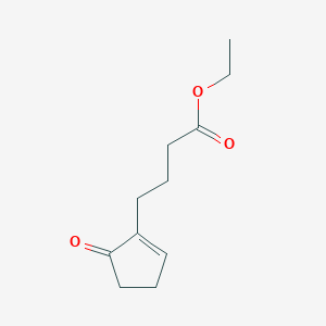 molecular formula C11H16O3 B8651533 Ethyl 4-(5-oxocyclopent-1-EN-1-YL)butanoate CAS No. 59759-29-4