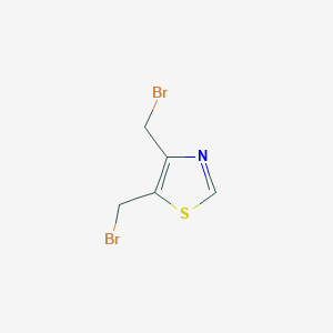 molecular formula C5H5Br2NS B8651633 4,5-Bis(bromomethyl)thiazole 