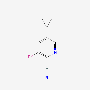 molecular formula C9H7FN2 B8651652 5-Cyclopropyl-3-fluoropicolinonitrile 