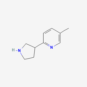 molecular formula C10H14N2 B8651657 5-Methyl-2-(pyrrolidin-3-yl)pyridine 