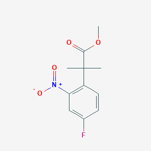 molecular formula C11H12FNO4 B8651704 Methyl 2-(4-fluoro-2-nitrophenyl)-2-methylpropanoate 