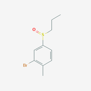 molecular formula C10H13BrOS B8651758 2-Bromo-1-methyl-4-(propylsulfinyl)benzene 