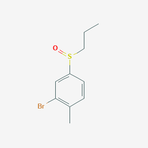 molecular formula C10H13BrOS B8651758 2-bromo-1-methyl-4-propylsulfinylbenzene 