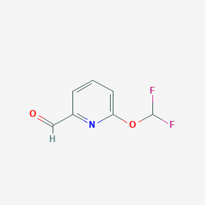 molecular formula C7H5F2NO2 B8651799 2-Pyridinecarboxaldehyde, 6-(difluoromethoxy)- 