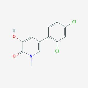 molecular formula C12H9Cl2NO2 B8651861 5-(2,4-dichloro-phenyl)-3-hydroxy-1-methyl-1H-pyridin-2-one 