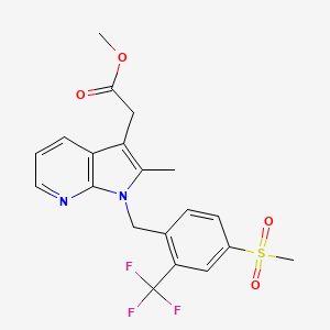 methyl 2-(2-methyl-1-(4-(methylsulfonyl)-2-(trifluoromethyl)benzyl)-1H-pyrrolo[2,3-b]pyridin-3-yl)acetate