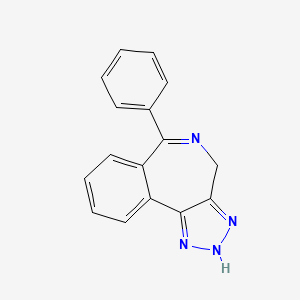 molecular formula C16H12N4 B8651898 1,2,3-Triazolo(4,5-d)(2)benzazepine, 2,4-dihydro-6-phenyl- CAS No. 78131-59-6