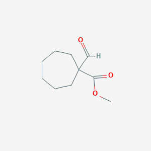 molecular formula C10H16O3 B8651928 Methyl 1-formylcycloheptane-1-carboxylate CAS No. 828271-25-6