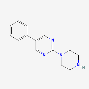 molecular formula C14H16N4 B8652101 1-(5-Phenyl-2-pyrimidinyl)piperazine 
