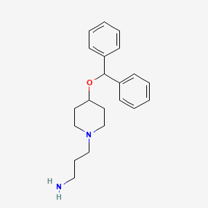 molecular formula C21H28N2O B8652150 4-(Diphenylmethoxy)-1-piperidinepropaneamine 