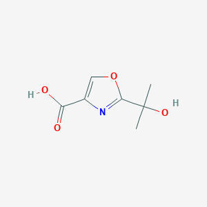 molecular formula C7H9NO4 B8652194 2-(2-Hydroxypropan-2-yl)oxazole-4-carboxylic acid 