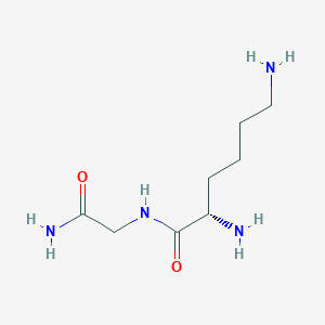 molecular formula C8H18N4O2 B8652209 (S)-2,6-Diamino-N-(2-amino-2-oxoethyl)hexanamide 