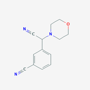 molecular formula C13H13N3O B8652235 Morpholino(3-cyanophenyl)acetonitrile 