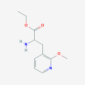 molecular formula C11H16N2O3 B8652268 Ethyl 2-amino-3-(2-methoxypyridin-3-yl)propanoate 
