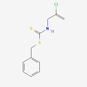molecular formula C11H12ClNS2 B8652279 Benzyl (2-chloroprop-2-en-1-yl)carbamodithioate CAS No. 192723-46-9
