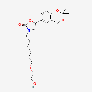 2-Oxazolidinone, 5-(2,2-diMethyl-4H-1,3-benzodioxin-6-yl)-3-[6-(2-hydroxyethoxy)hexyl]-, (5R)-